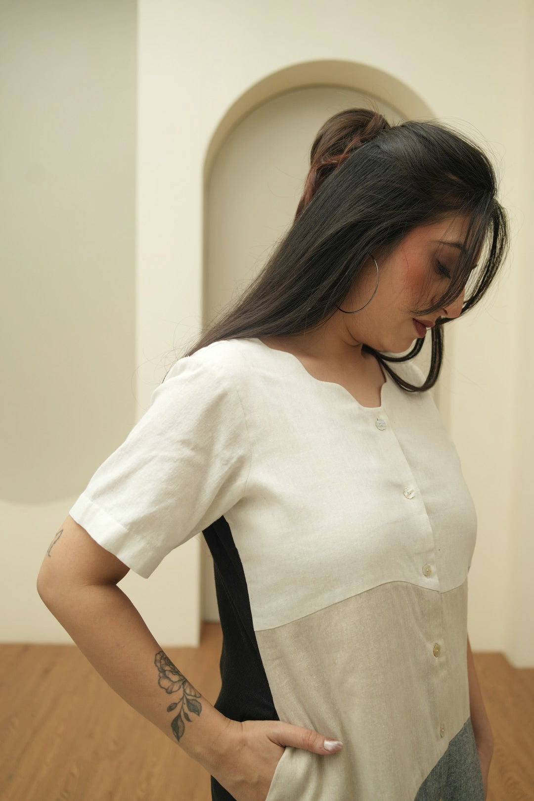 Coal A-line Dress