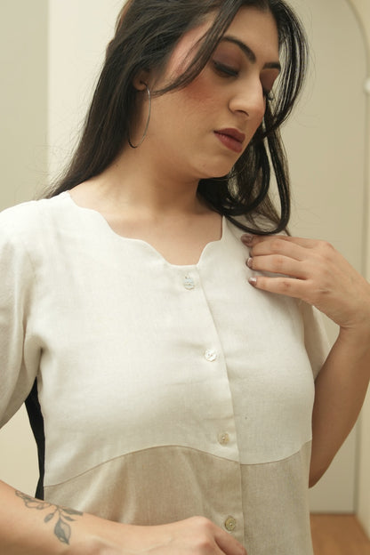 Coal A-line Dress
