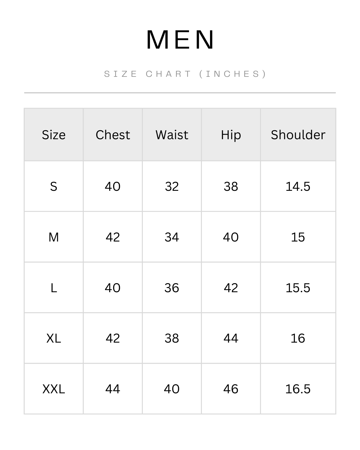 size guide