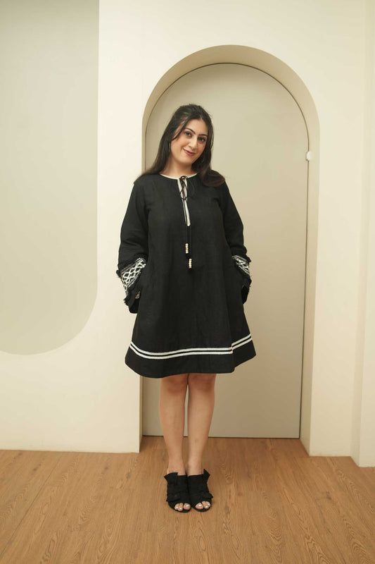 Vanta Black Boho Dress