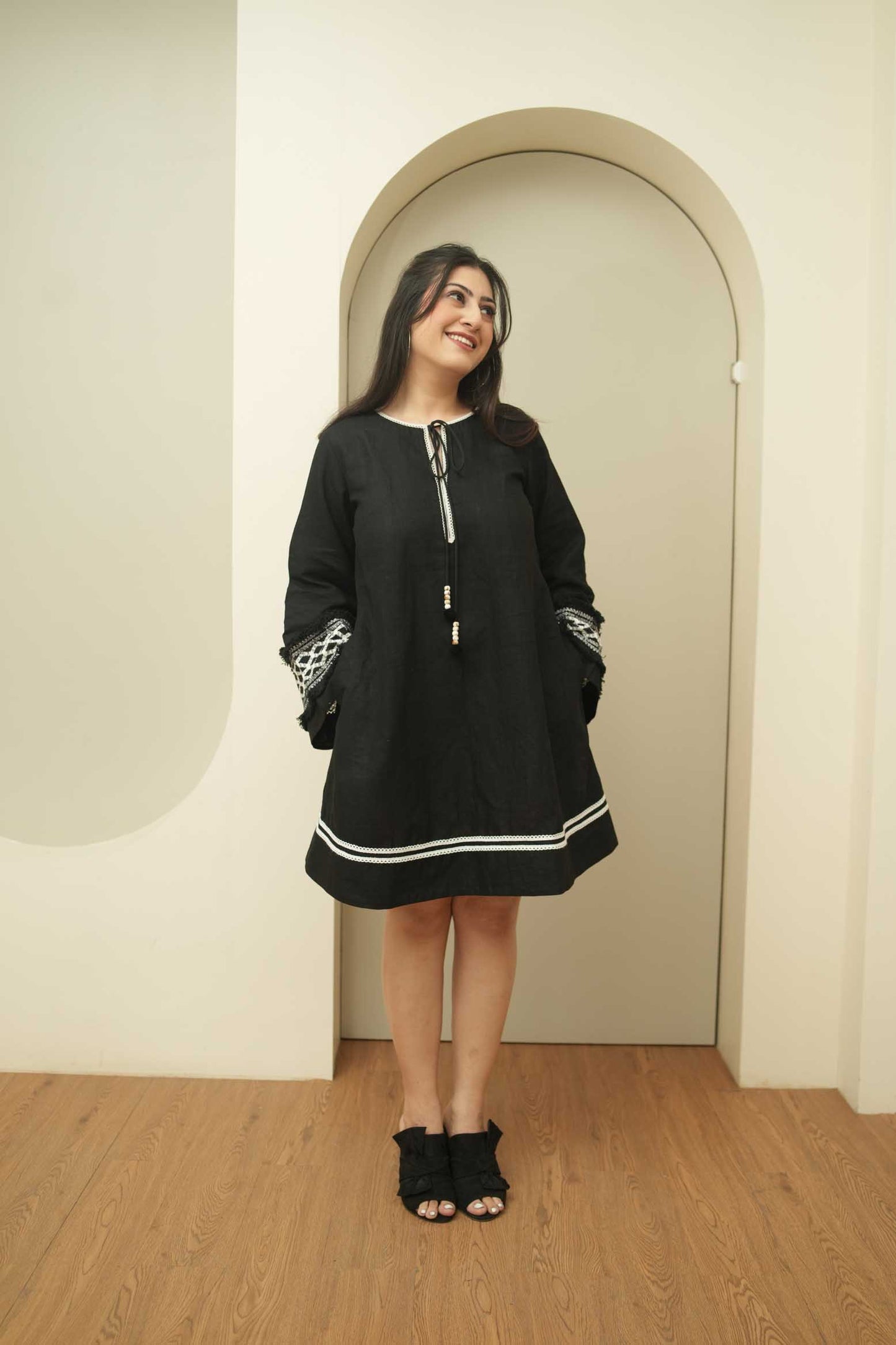 Vanta Black Boho Dress